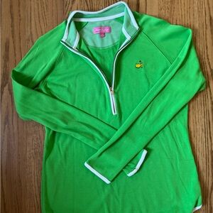 Vibrant Green Quarter-Zip Pullover